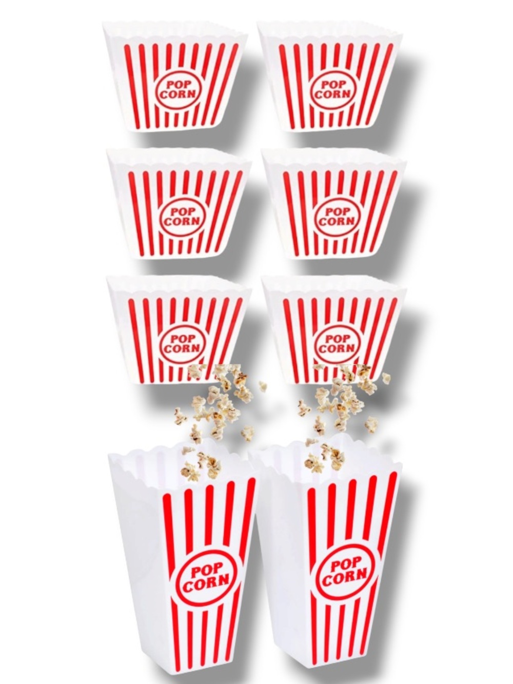8-Piece Popcorn Family Bundle Movie Snacks Home Theatre Fun